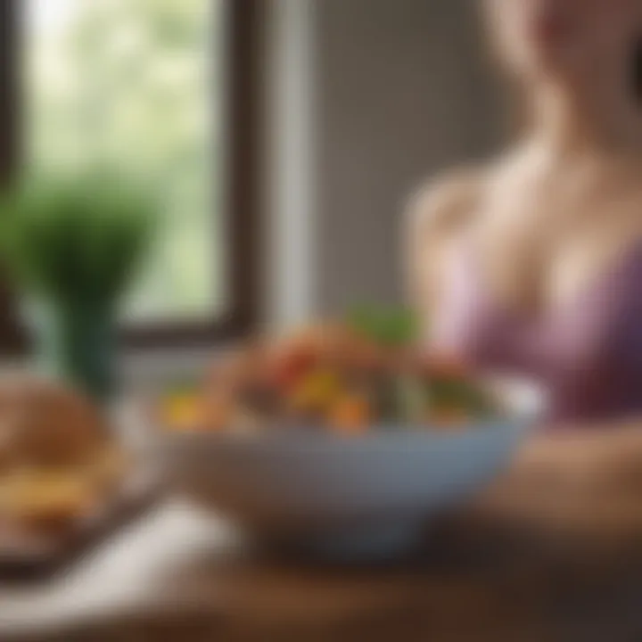 Healthy meal preparation emphasizing nutrition
