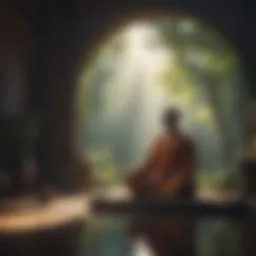 Meditative space promoting inner peace
