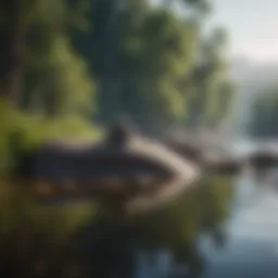 Peaceful landscape for meditation