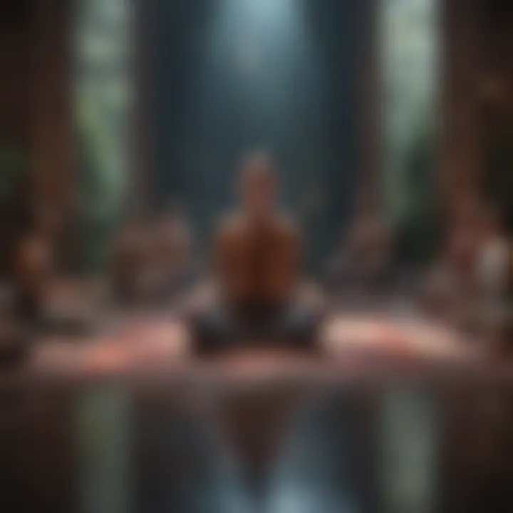 Group meditation session incorporating music