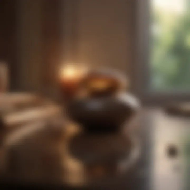 Selection of calming music tracks for meditation