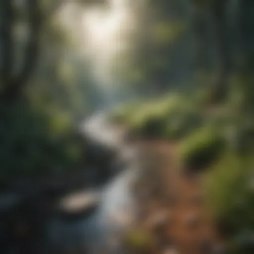 A tranquil landscape promoting inner peace