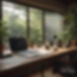 A serene workspace promoting focus