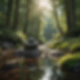 A serene landscape promoting inner peace and mindfulness