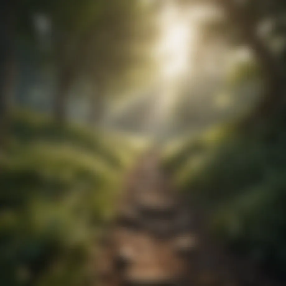 A serene landscape symbolizing personal growth and journey