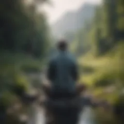 A serene landscape promoting mindfulness