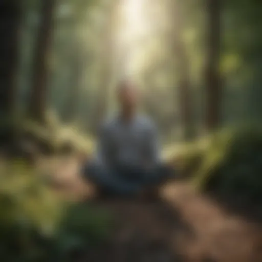 Peaceful meditation session in nature