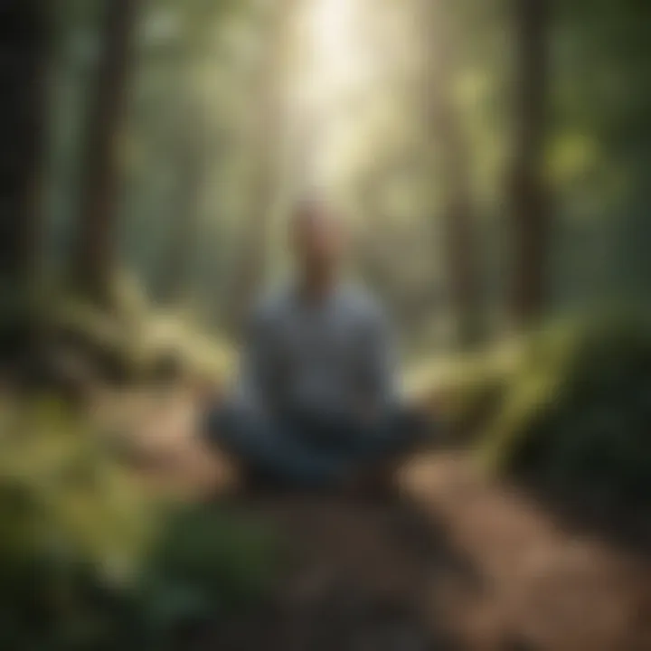 Peaceful meditation session in nature