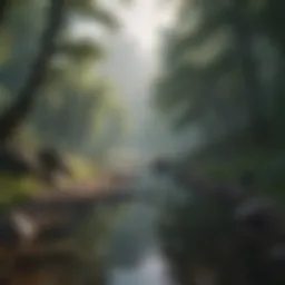 A serene landscape depicting tranquility