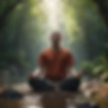 A tranquil scene of meditation promoting mental clarity