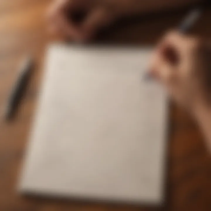 A person setting goals on a notepad