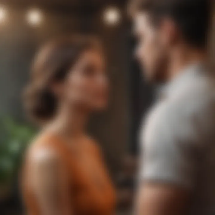 Couple engaged in thoughtful conversation