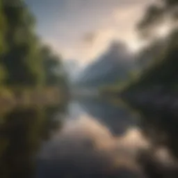 A serene landscape symbolizing inner peace and self-reflection