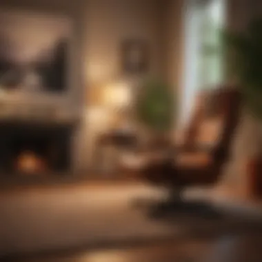 Cozy Atmosphere of Reassurance A cozy setting with warm lighting and a comfortable chair
