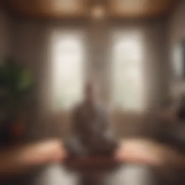 Finding Peace Through Meditation A peaceful person meditating in a quiet room