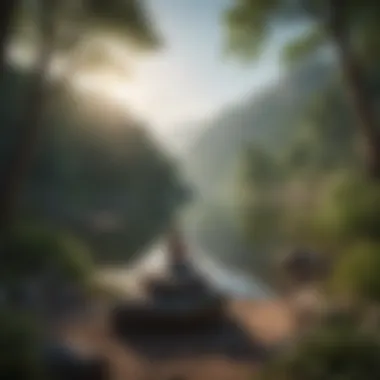 A serene landscape illustrating tranquility and mindfulness
