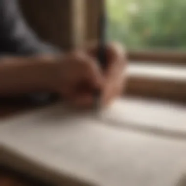 The Power of Journaling for Reflection Inviting journal open with a pen resting on handwritten thoughts