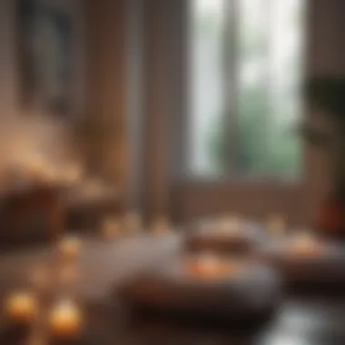 Creating a Peaceful Meditation Environment Calm meditation space with cushions and candles arranged thoughtfully