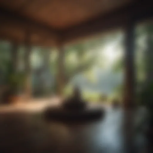 Serenity of a tranquil environment for meditation