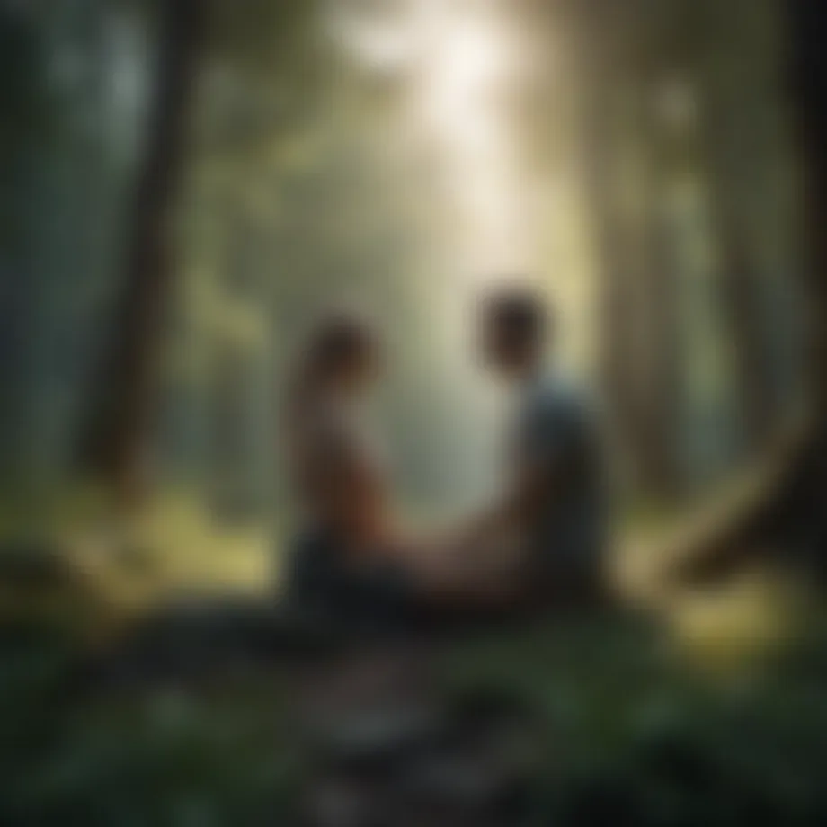 A peaceful nature scene promoting mindfulness and relaxation.