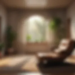 Illustration depicting a serene therapy session in a calming environment.