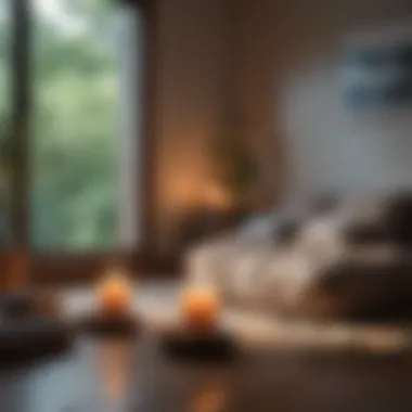 Creating a Tranquil Environment for Mindfulness A serene meditation space with cushions and candles