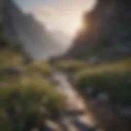 A serene landscape depicting emotional healing