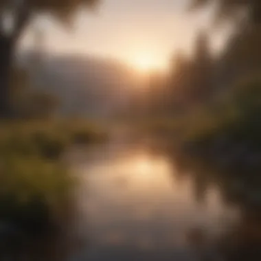 Embracing New Beginnings A serene landscape at dawn symbolizing new beginnings and gratitude