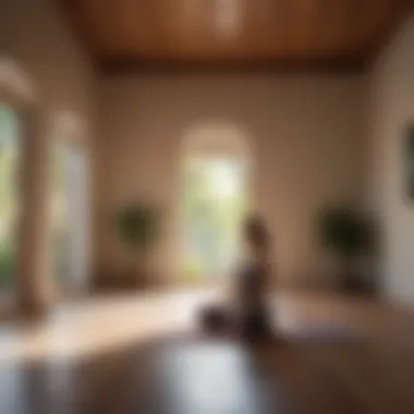 Natural light streaming into a dedicated meditation space