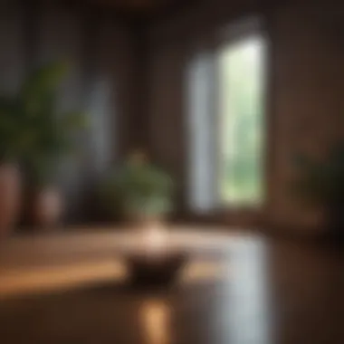 Meaningful decor for a tranquil atmosphere Decorative elements enhancing a meditation environment
