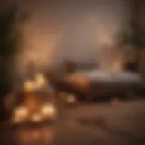 Serene meditation corner with cushions and candles