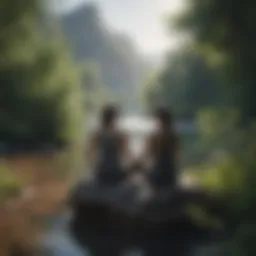 A serene landscape promoting mental peace