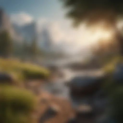 Illustration of a serene landscape symbolizing inner peace