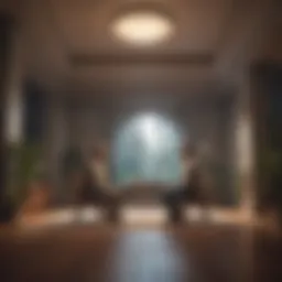 Illustration depicting a calming environment for conversations.