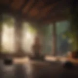 Serene meditation space with calming elements