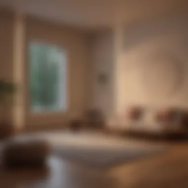 Meditation Space for Mindfulness Practice A calm meditation space with soft lighting