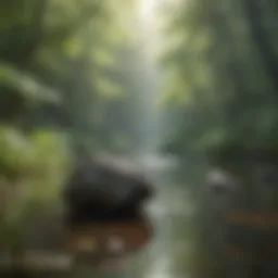 A serene landscape representing tranquility