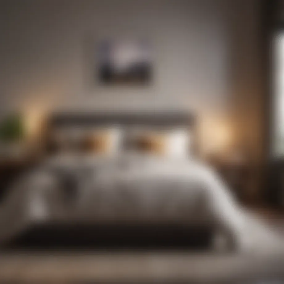 A serene bedroom environment promoting relaxation and sleep