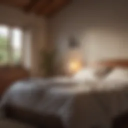 A serene bedroom environment with soft lighting