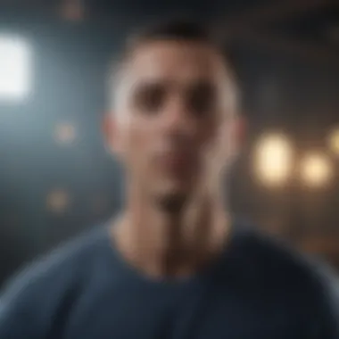 Individual practicing deep breathing techniques