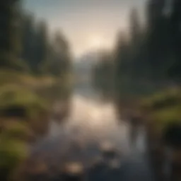 A serene landscape that promotes calmness