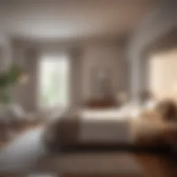 A serene bedroom setting promoting restful sleep
