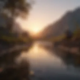 A serene landscape with a sunrise symbolizing new beginnings
