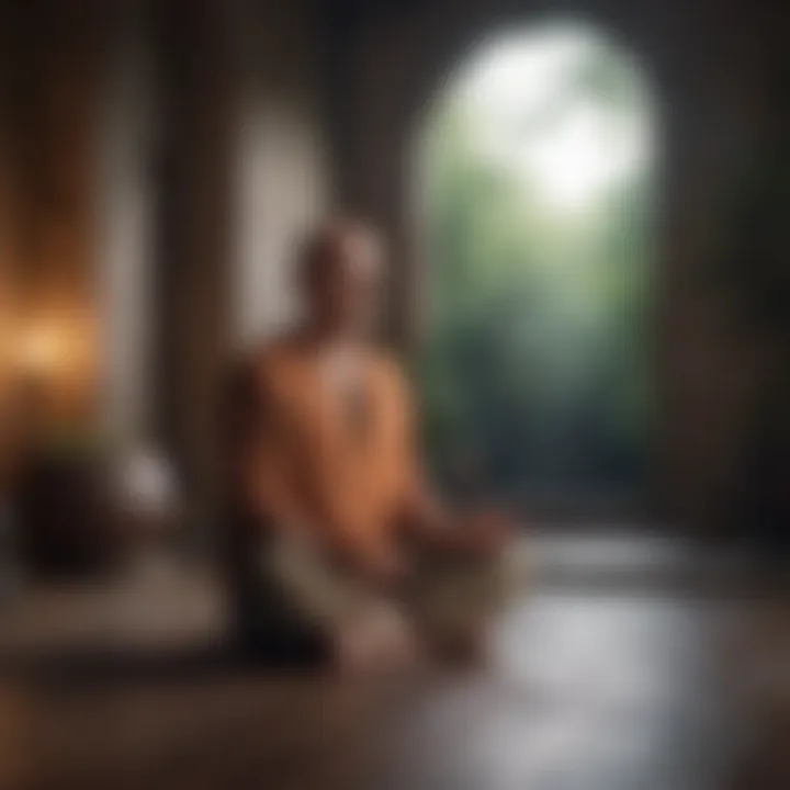 Meditative space promoting mindfulness