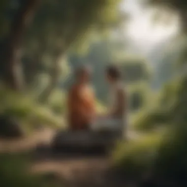 Embracing Inner Peace A serene landscape symbolizing inner peace