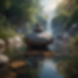 A serene landscape promoting relaxation and mindfulness