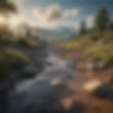A serene landscape promoting mindfulness