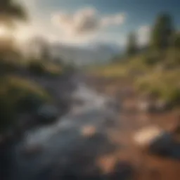 A serene landscape promoting mindfulness