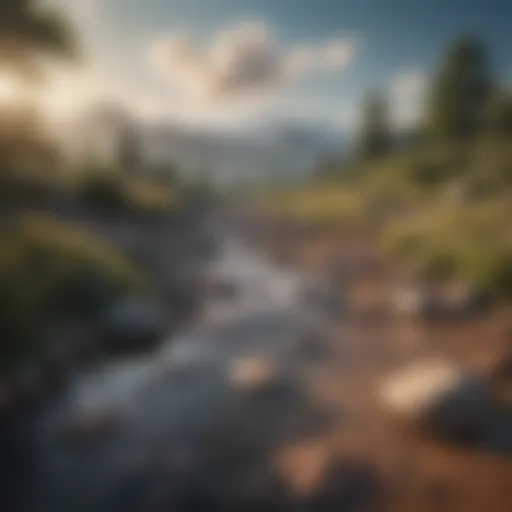 A serene landscape promoting mindfulness