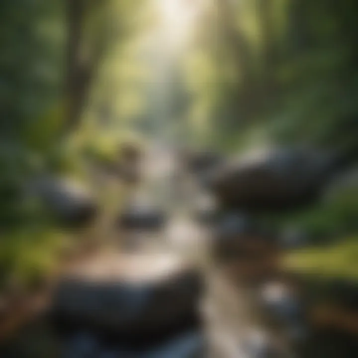 A serene nature scene promoting relaxation and balance